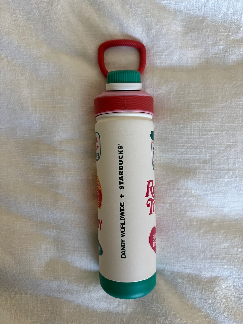 NWT Starbucks x Dandy Worldwide Road Trip Stainless Steel Bottle Cream 20oz